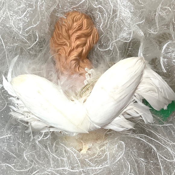 Vintage Victorian Angel Ornament Set of 7 – Feather Skirt Ladies Christmas Decor - Picture 9 of 16